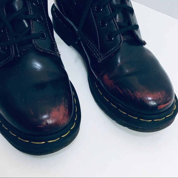 DR Martens Cherry Lace Red Docs 1460 Boots Size 38 - Picture 7 of 16